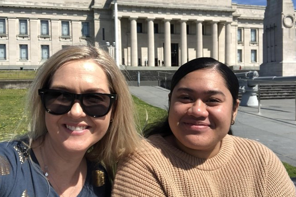 Kai & Mentor outside museum