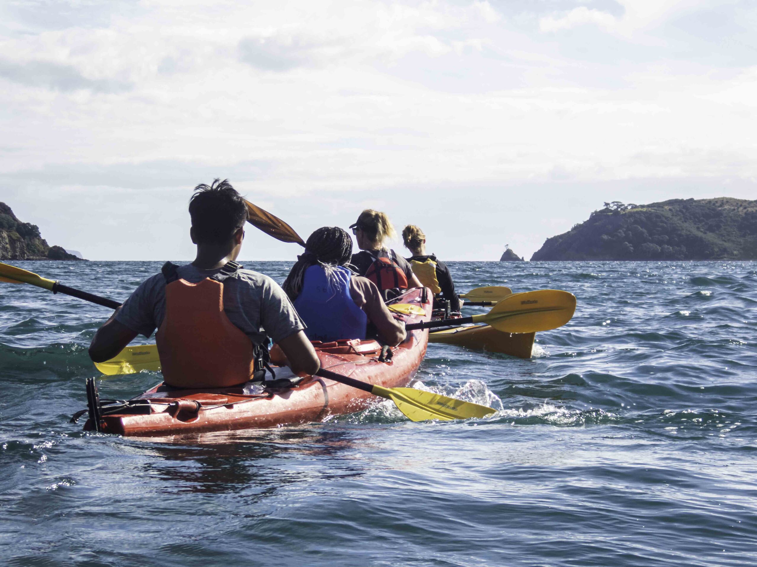 Students Kayaking at Great Barrier
