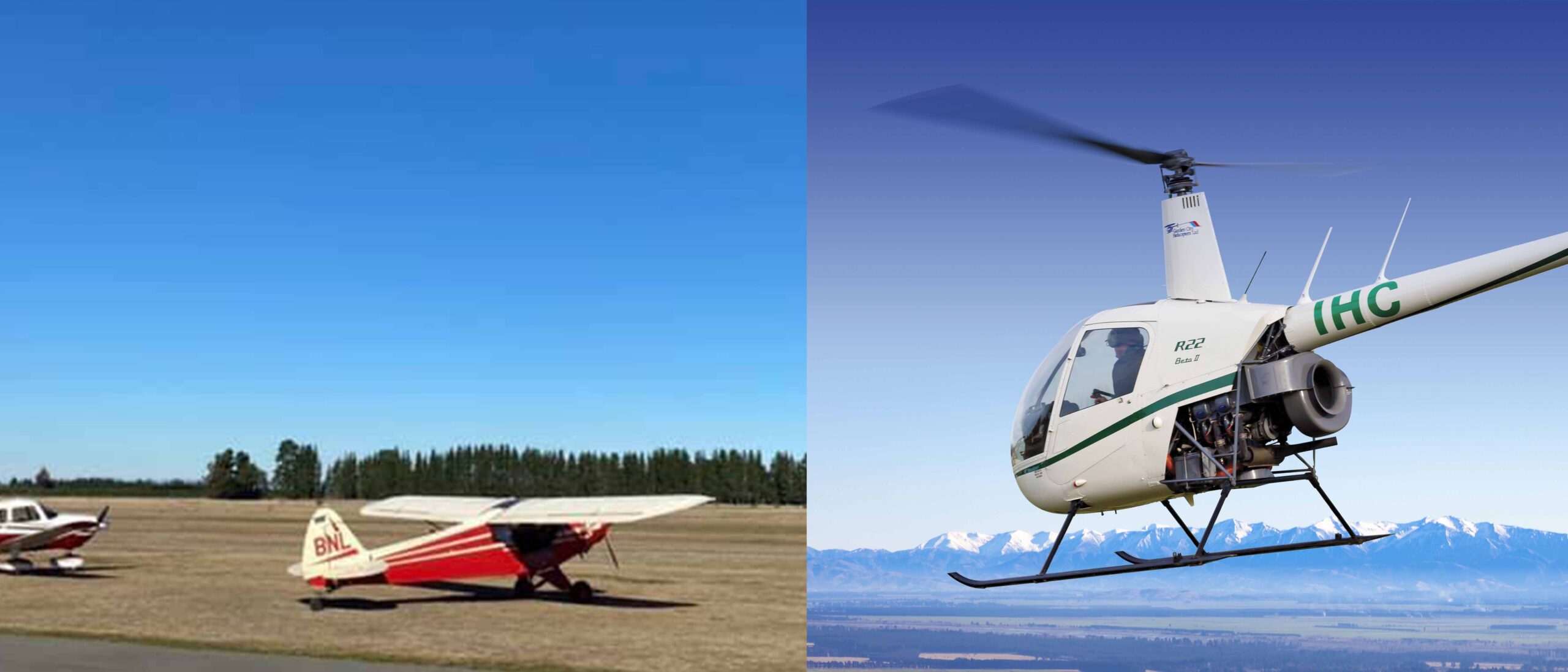 Aeroplane and helicopter