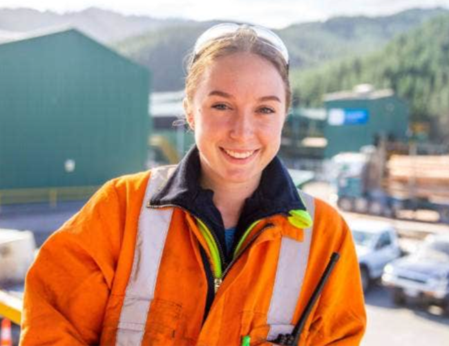 Kennedy Florence, 18, is now in full-time employment as an engineering apprentice at OneFortyOne Kaituna sawmill.